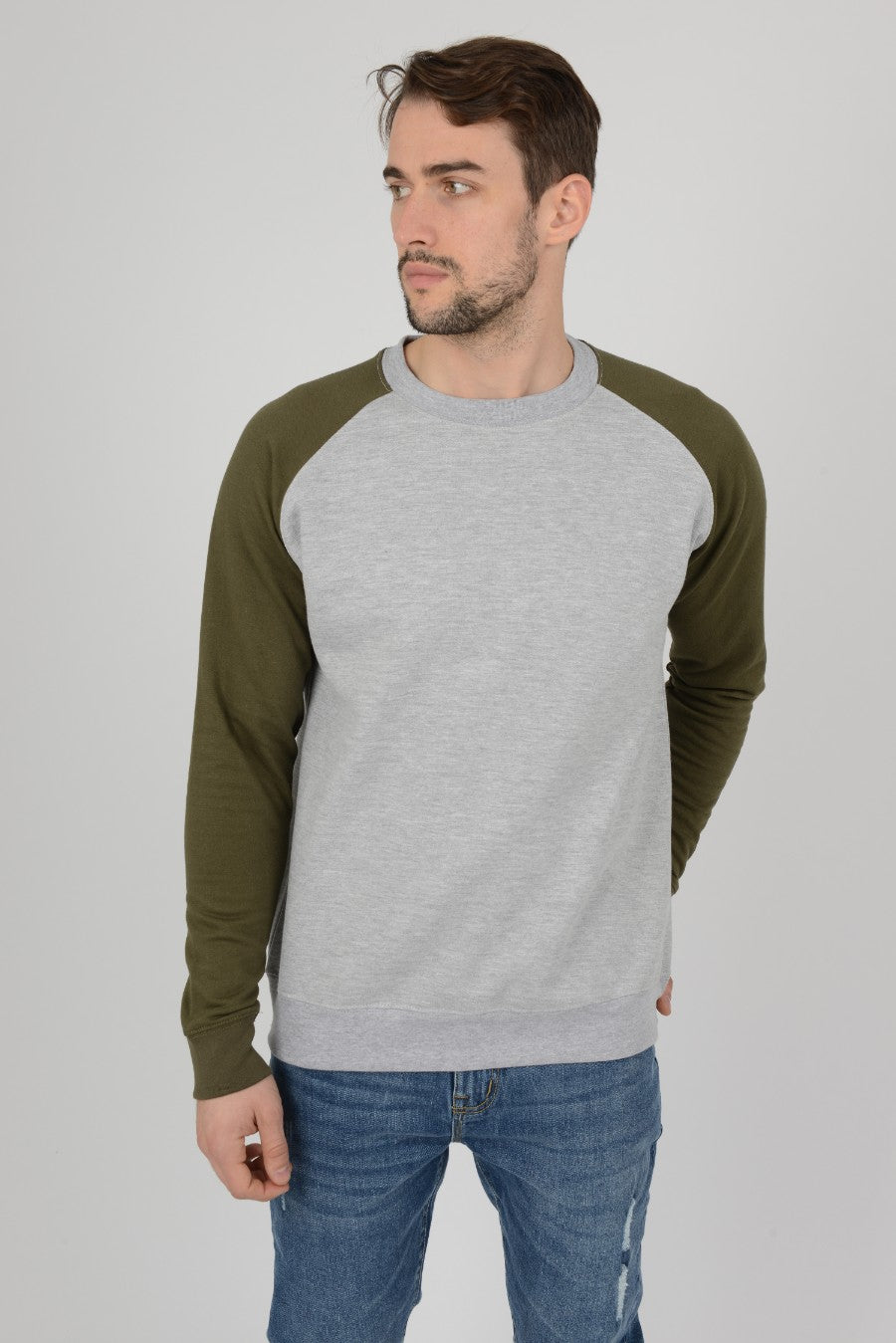Raglan Sweatshirt Color Sweatshirt Men s Five Emperors