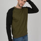 Mens Colourblock Raglan Sweatshirt Top