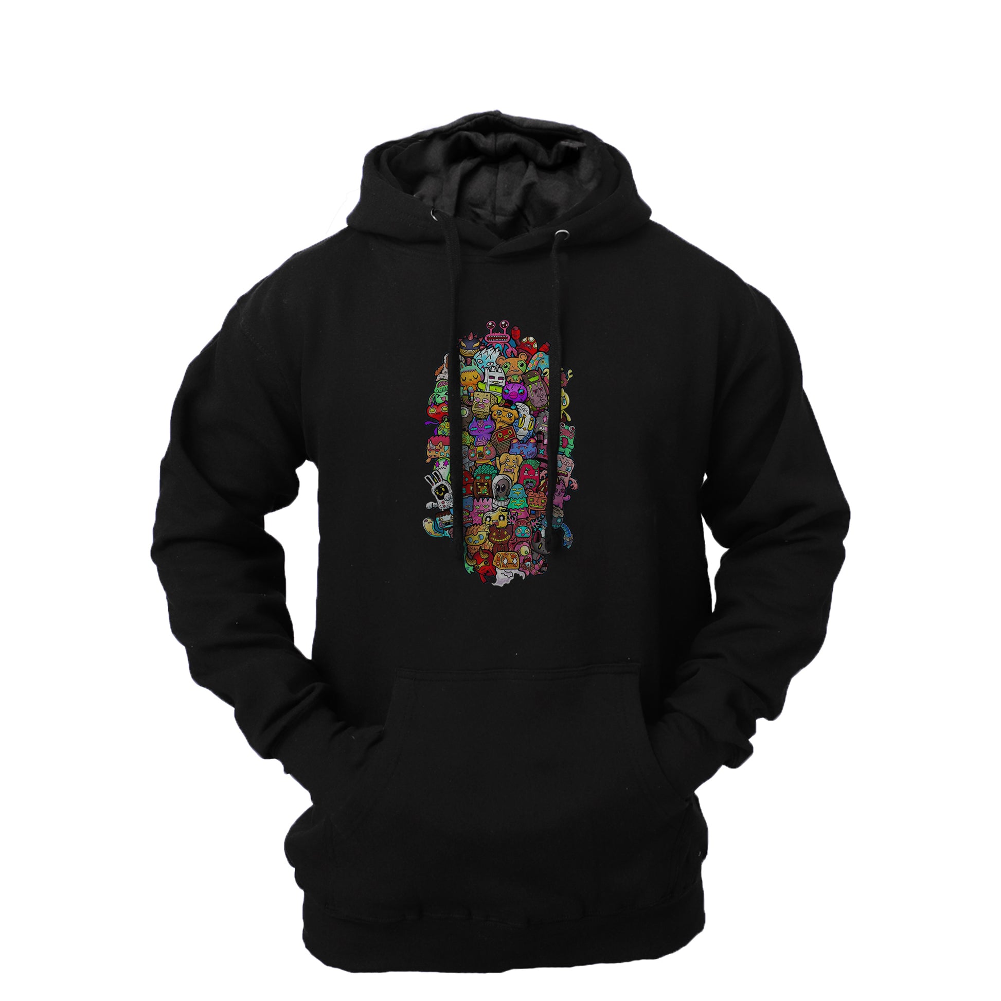 Men's Doodle Fleece Pullover Long-sleeved Printed Hoodie