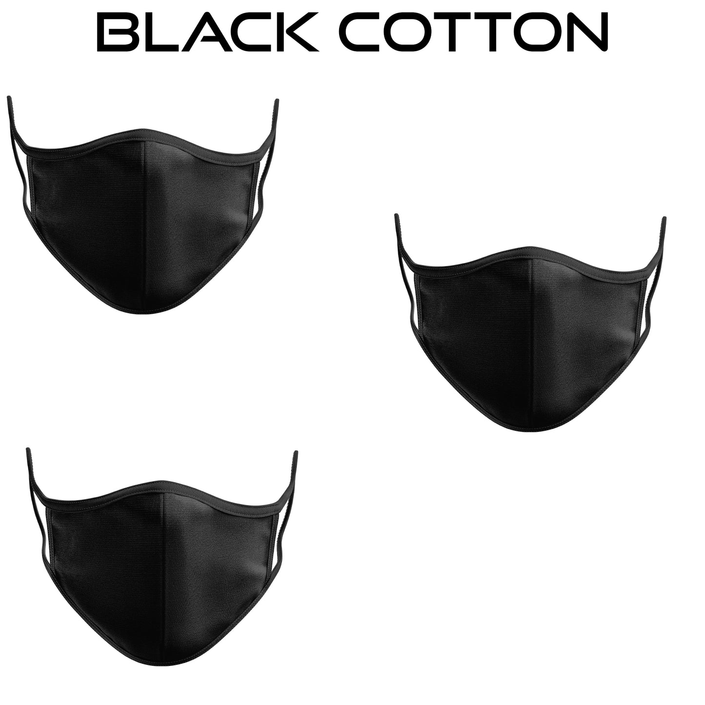 Pack of 3 - 4 Layer Fabric Cotton Filter Face Mask