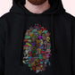 Men's Doodle Fleece Pullover Long-sleeved Printed Hoodie