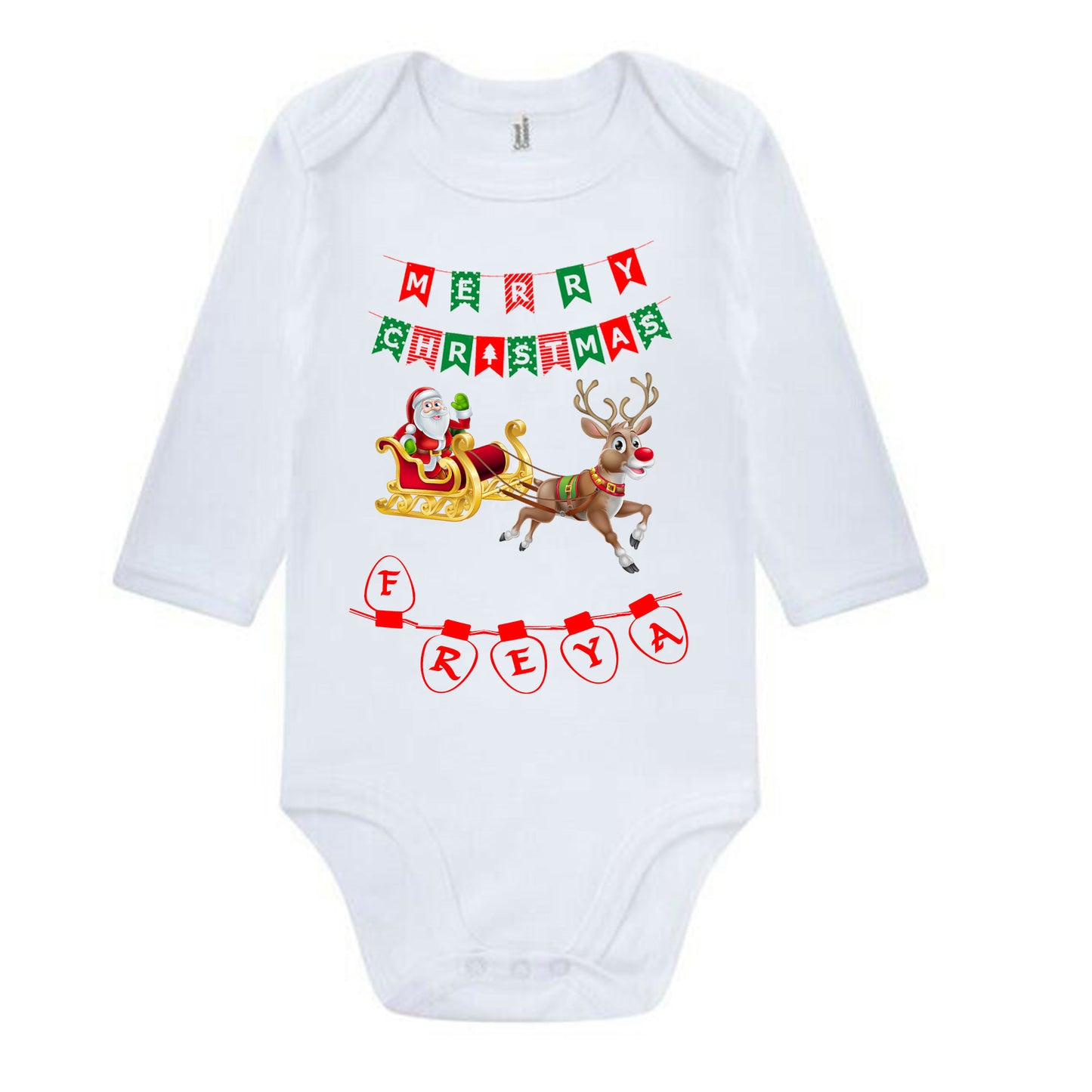 Personalised Christmas Baby Grow