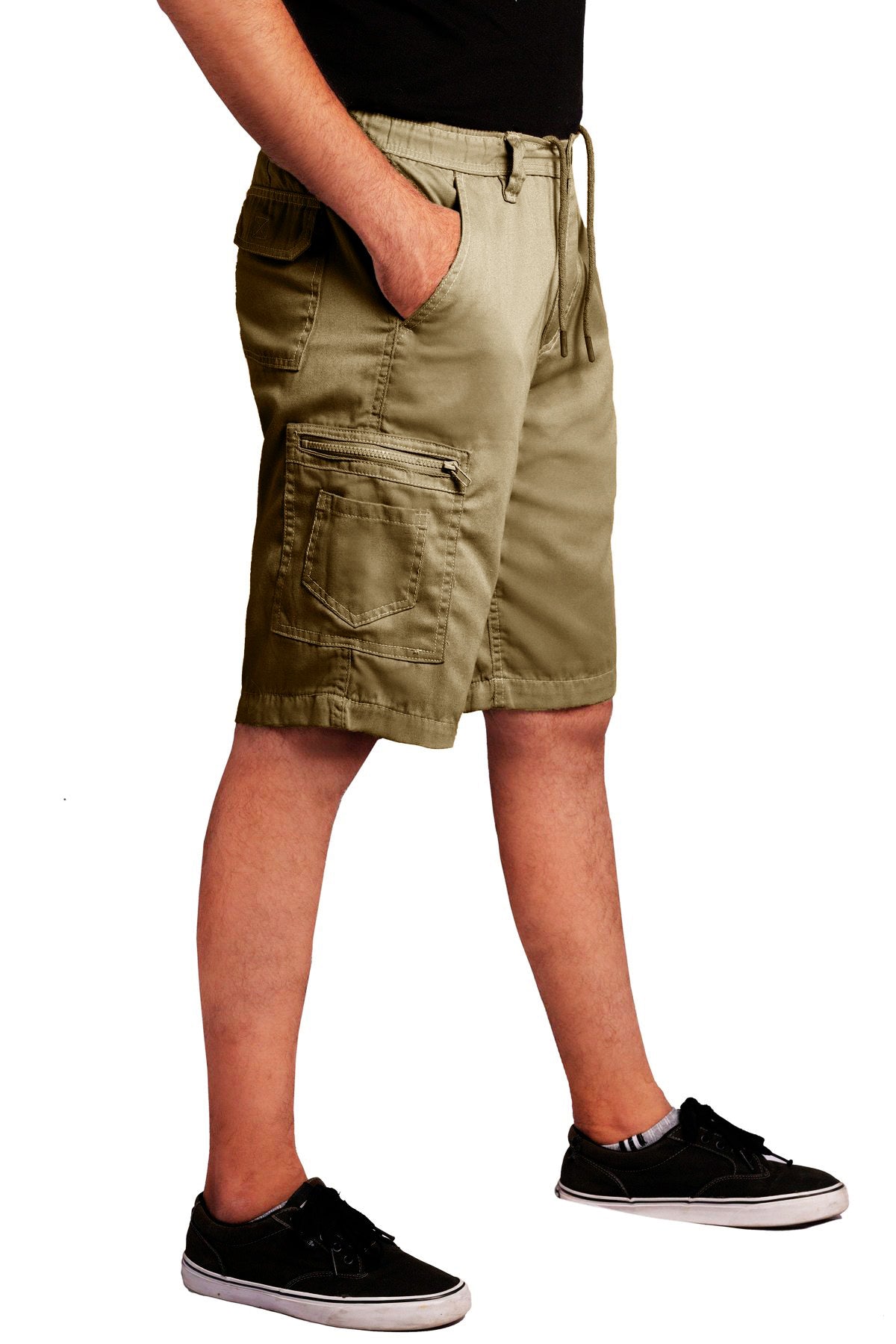 Men Cargo Combat Patch Pocket Shorts