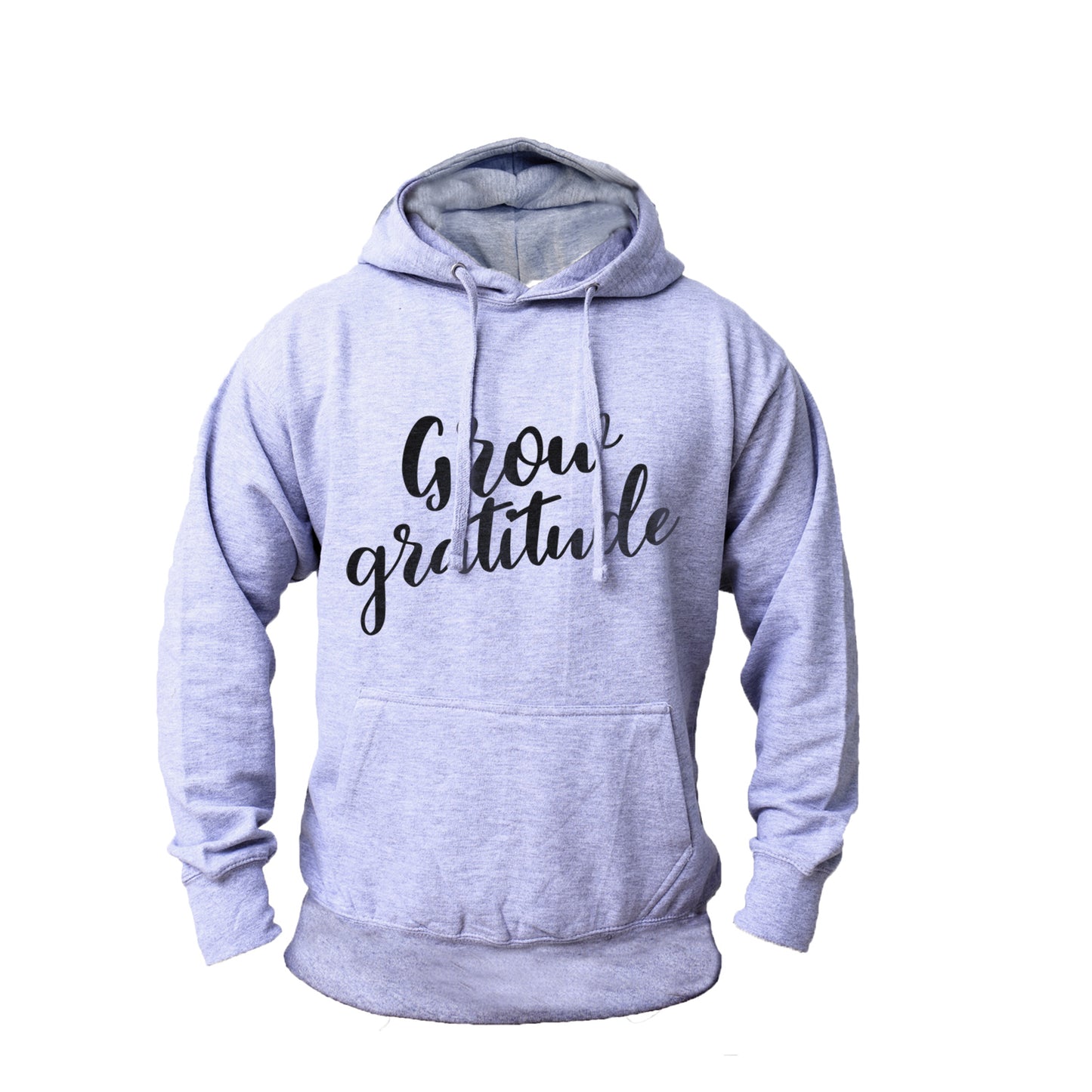 Men's 'Grow Gratitude' Fleece Pullover Long-sleeved Printed Hoodie