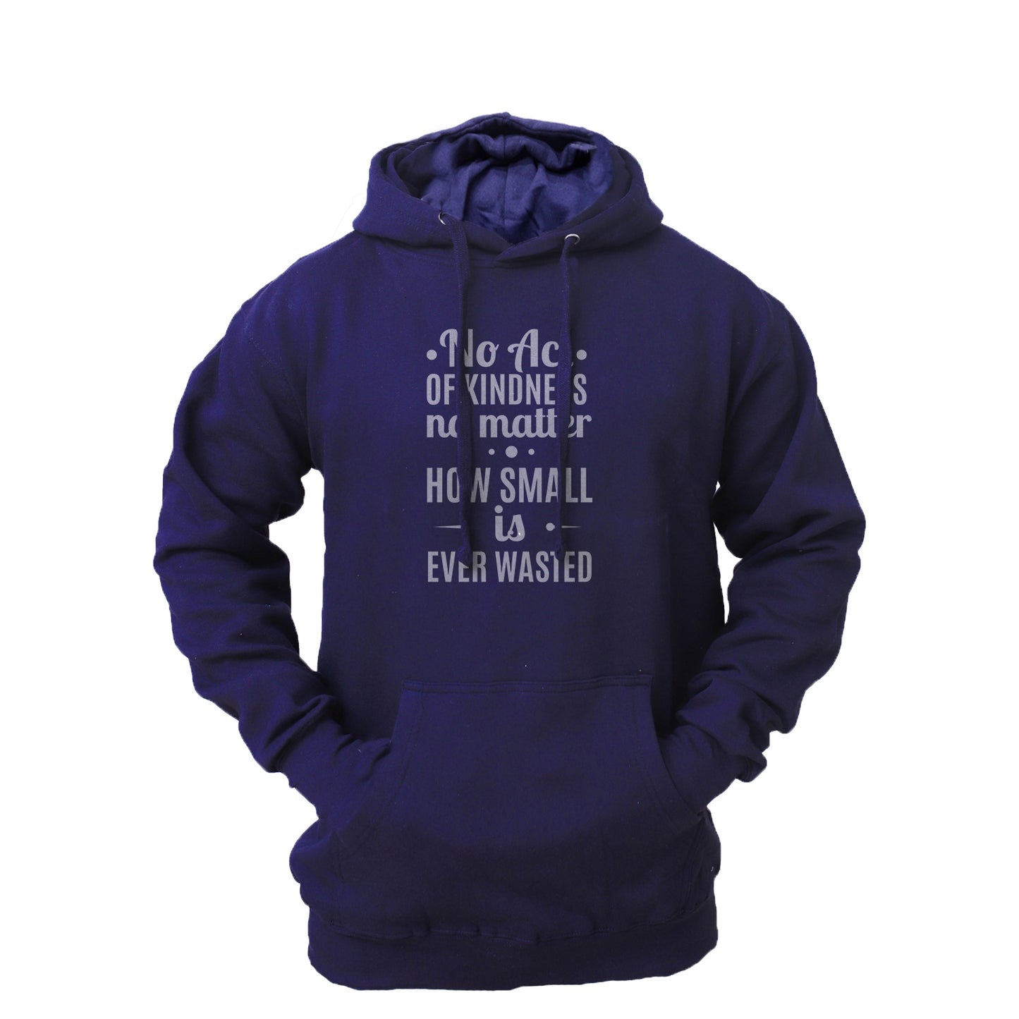 Men's 'Kindness' Fleece Pullover Long-sleeved Printed Hoodie