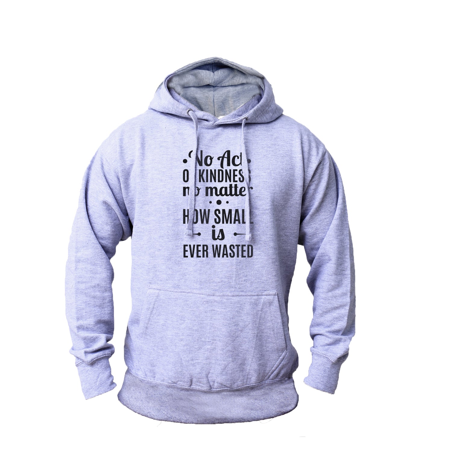 Men's 'Kindness' Fleece Pullover Long-sleeved Printed Hoodie