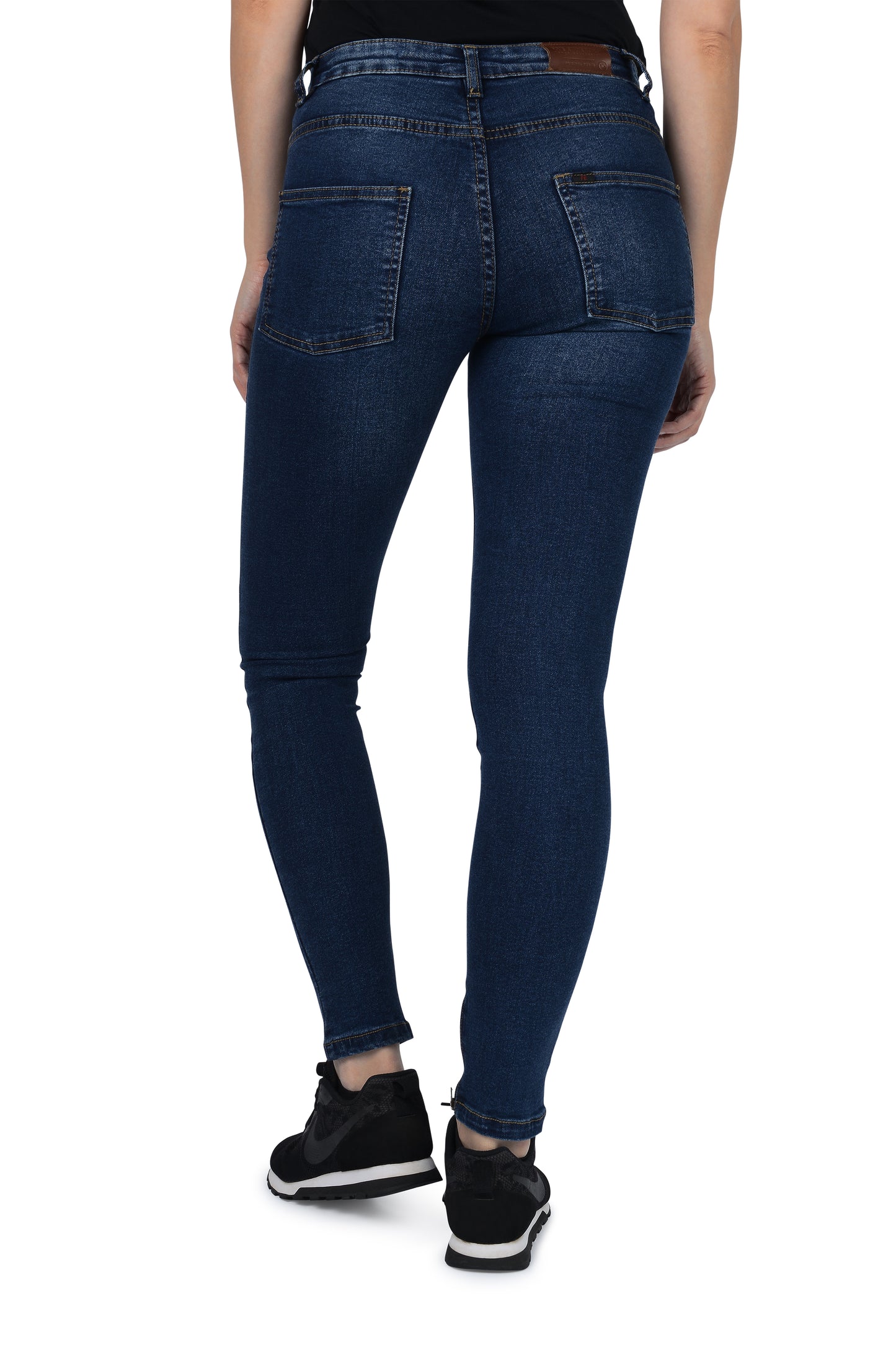 Mid-Rise Skinny Fit Ankle Zipper Jeans